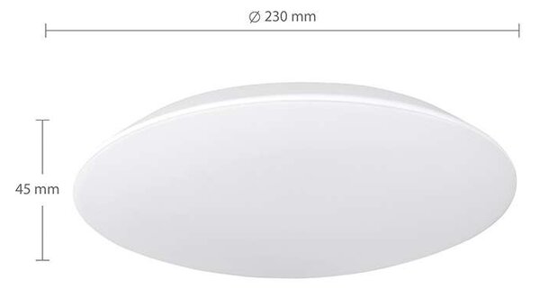 LED stropní světlo odolné vůči vlhkosti WO822 - průměr 23 cm, bílá