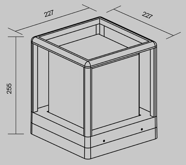 Maytoni Designové venkovní svítidlo TRIM, 15W, v. 25,5 cm, 1xE27, IP65
