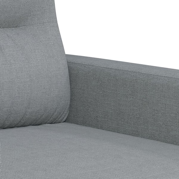 3dílná sedací souprava s polštáři světle šedá textil 3201592