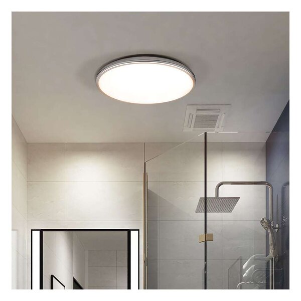 LED stropní světlo odolné vůči vlhkosti WO796 - průměr 33 cm, bílá