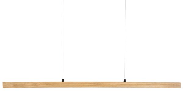 LED závěsná lampa STEWARTS s dálkovým ovládáním se stmívačem Dubové dřevo Světle hnědá
