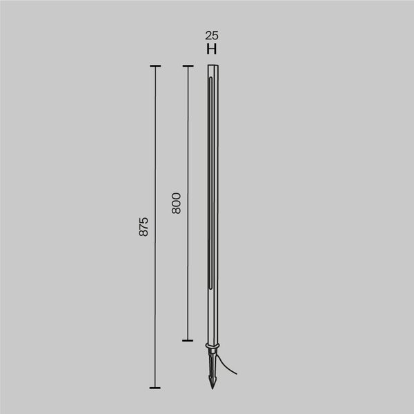 Maytoni Moderní venkovní sloupkové LED svítidlo POLE, 12W, v. 80 cm, 3000K, IP65