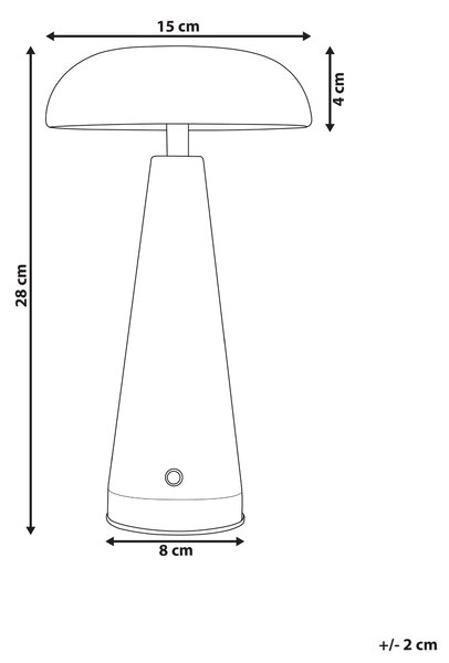 LED bezdrátová stolní lampa BOCONO se stmívačem Kov Bílá