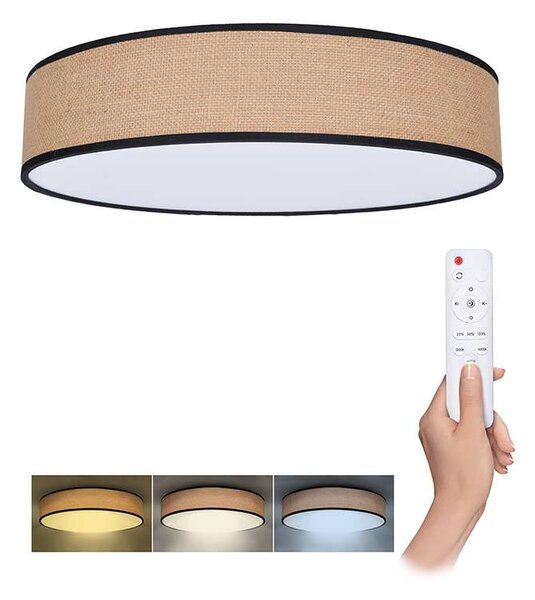 LED stropní světlo s dálkovým ovládáním Brownie nastavitelné - průměr 40 cm, hnědá