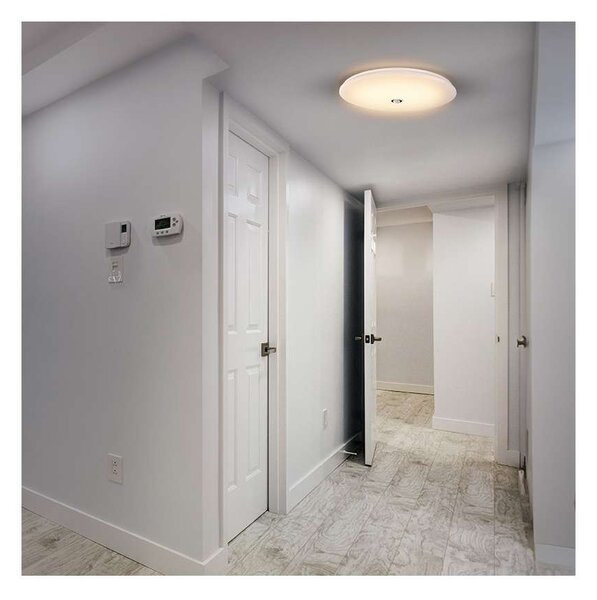 LED stropní světlo Plain 3000 K - průměr 33 cm, PIR senzor, bílá