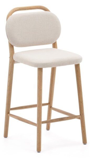Béžová barová židle (výška sedáku 66 cm) Helda – Kave Home