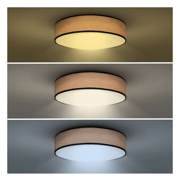 LED stropní světlo s dálkovým ovládáním Brownie nastavitelné - průměr 40 cm, hnědá