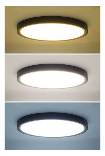 LED stropní světlo s dálkovým ovládáním Estela nastavitelné - průměr 30 cm, černá