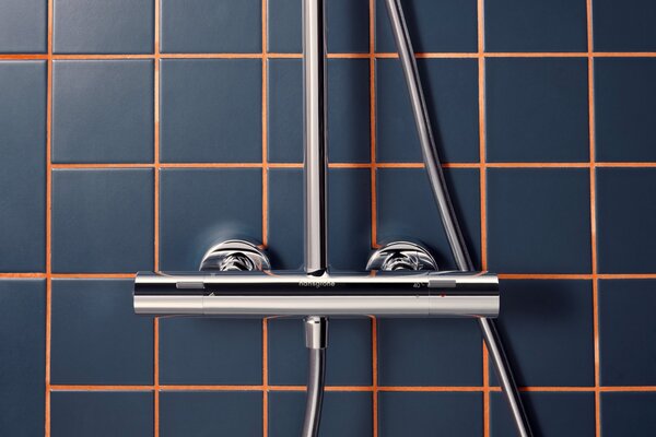 Hansgrohe Activera S - Sprchový systém Showerpipe 240 1jet se sprchovou tyčí Varia s termostatem Ecostat Fine, EcoSmart, chrom 28078000