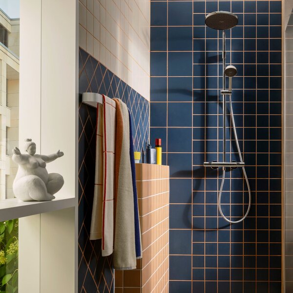Hansgrohe Activera S - Sprchový systém Showerpipe 240 1jet se sprchovou tyčí Varia s termostatem Ecostat Fine, EcoSmart, chrom 28078000