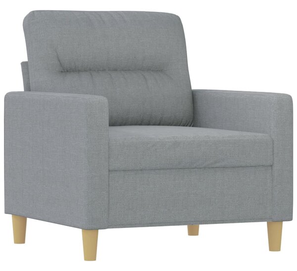 3dílná sedací souprava s polštáři světle šedá textil 3201552