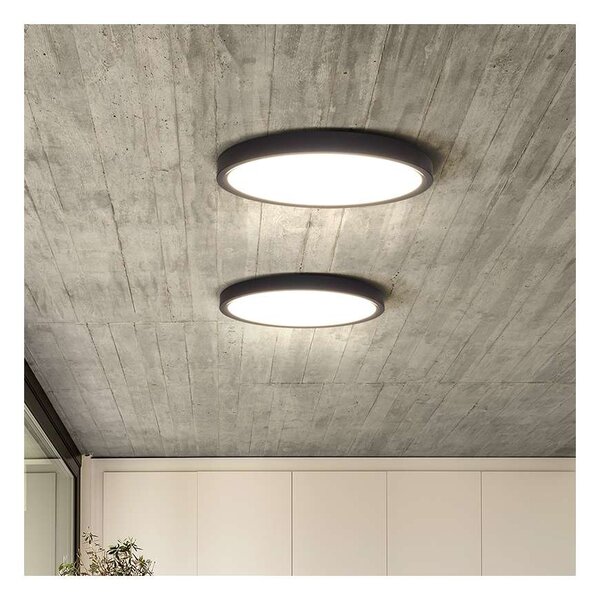 LED stropní světlo s dálkovým ovládáním Estela nastavitelné - průměr 30 cm, černá