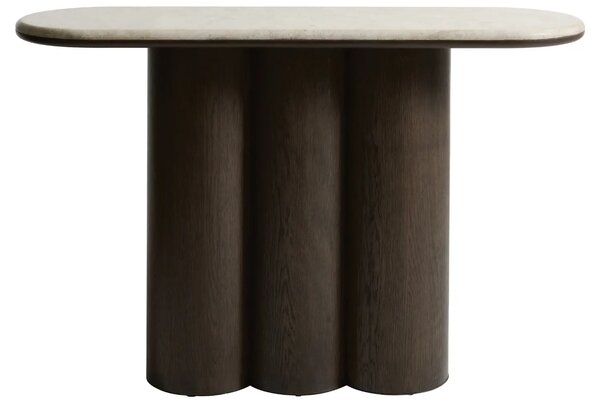 Unique Furniture Béžový mramorový toaletní stolek Piazze 120 x 38 cm