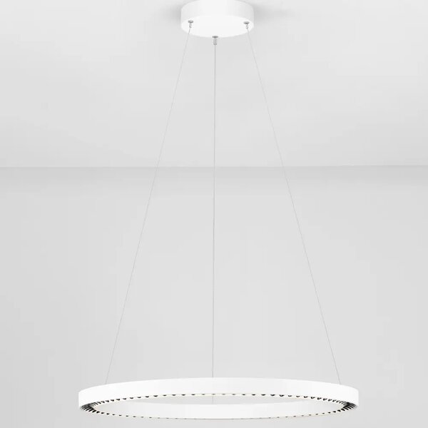 Nova Luce Bílé kovové závěsné LED světlo Deos 65 cm