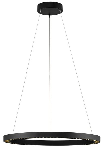 Nova Luce Černé kovové závěsné LED světlo Deos 65 cm