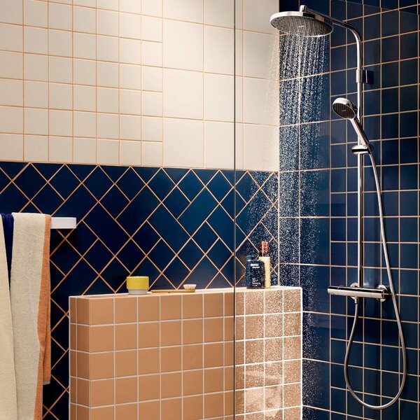 Hansgrohe Activera S - Sprchový systém Showerpipe 240 1jet se sprchovou tyčí Varia s termostatem Ecostat Fine, EcoSmart, chrom 28078000