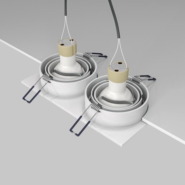 Maytoni Moderní vestavné svítidlo ATOM, 10W, d. 17,5 cm, 2xGU10 Barva: Černá