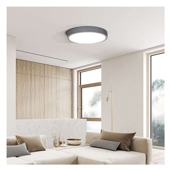 LED stropní světlo s dálkovým ovládáním Grey nastavitelné - průměr 38 cm, šedá