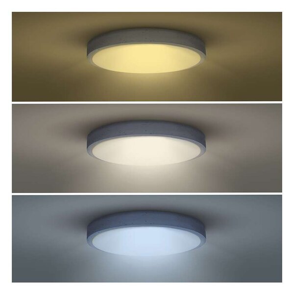 LED stropní světlo s dálkovým ovládáním Grey nastavitelné - průměr 49 cm, šedá
