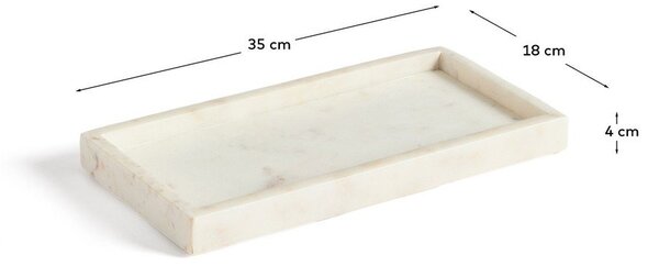 Mramorový dekorační tác 18x35 cm Serela – Kave Home