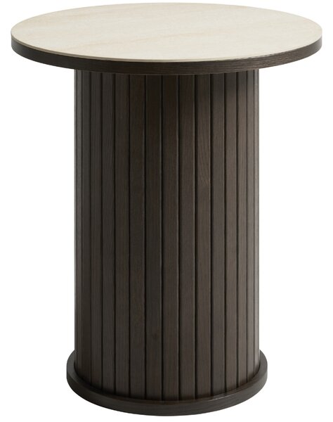 Unique Furniture Béžový keramický odkládací stolek Enna 50 cm