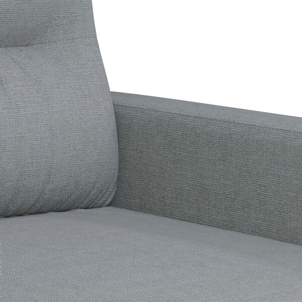 4dílná sedací souprava s polštáři světle šedá textil 3201560