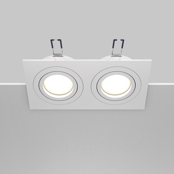 Maytoni Moderní vestavné svítidlo ATOM, 10W, d. 17,5 cm, 2xGU10 Barva: Černá