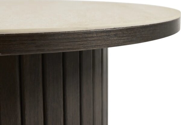 Unique Furniture Béžový keramický odkládací stolek Enna 50 cm