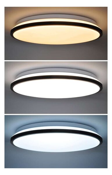 LED stropní světlo s dálkovým ovládáním Jamil nastavitelné - průměr 40 cm, černá