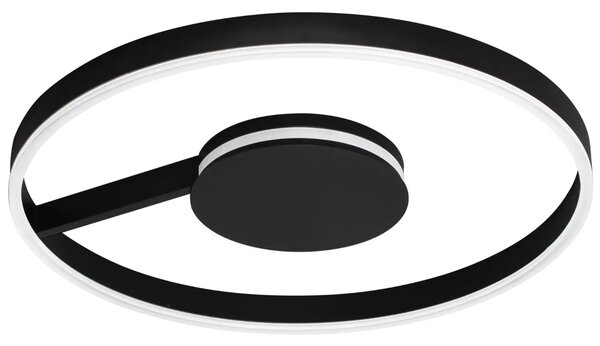 Nova Luce Černé kovové stropní LED světlo Siena 60 cm