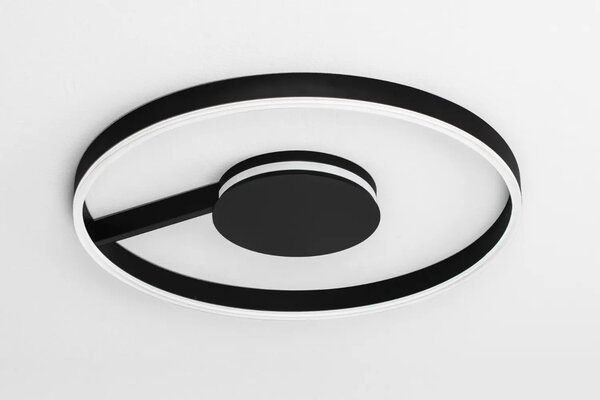 Nova Luce Černé kovové stropní LED světlo Siena 60 cm