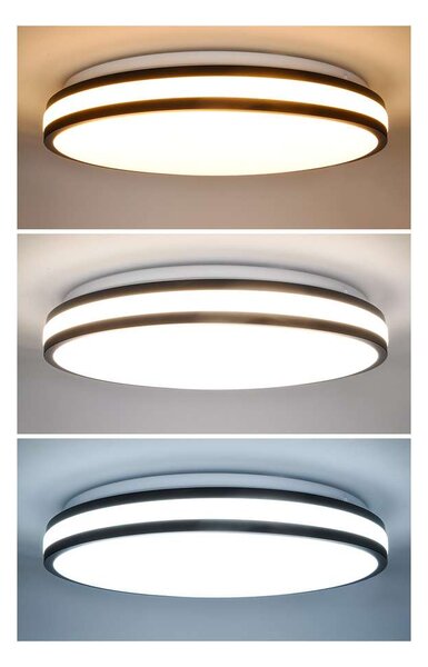 LED stropní světlo s dálkovým ovládáním Laskos nastavitelné - průměr 39 cm, černá