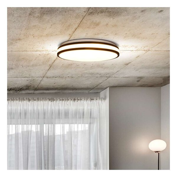 LED stropní světlo s dálkovým ovládáním Laskos nastavitelné - průměr 39 cm, černá