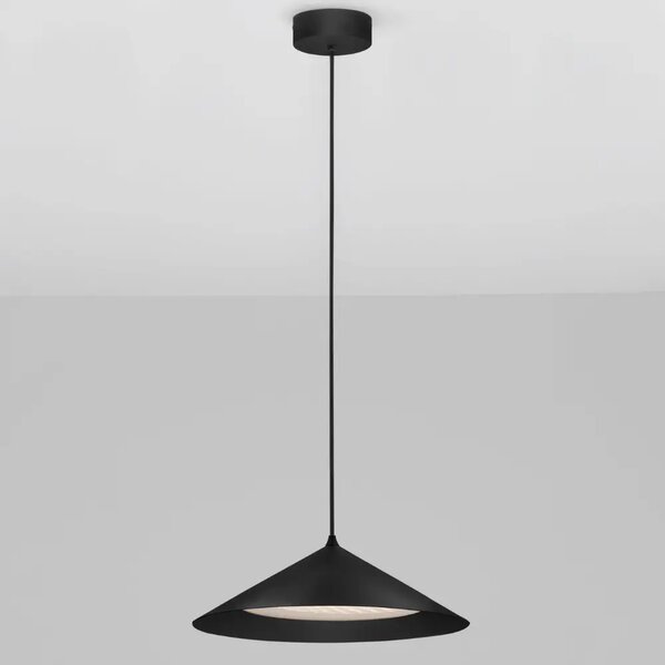 Nova Luce Černé kovové závěsné LED světlo Dario 40 cm