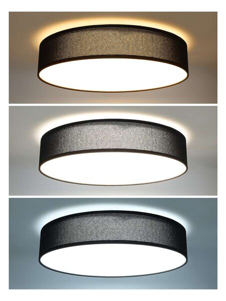 LED stropní světlo s dálkovým ovládáním Penley nastavitelné - průměr 40 cm, černá