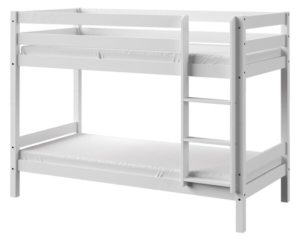 DOLMAR Patrová postel - OLAF, 2x 90x190 cm, matná bílá