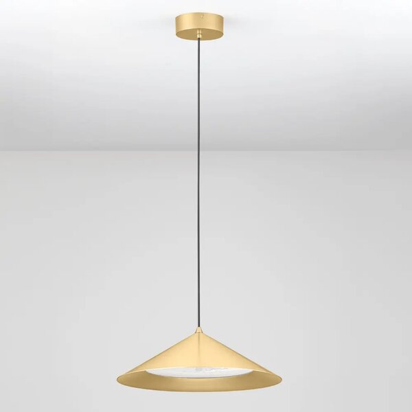 Nova Luce Zlaté kovové závěsné LED světlo Dario 40 cm
