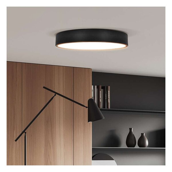 LED stropní světlo s dálkovým ovládáním Lecce nastavitelné, 2300 lm - průměr 30 cm, černá