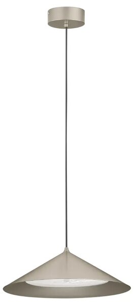 Nova Luce Stříbrnošedé kovové závěsné LED světlo Dario 40 cm