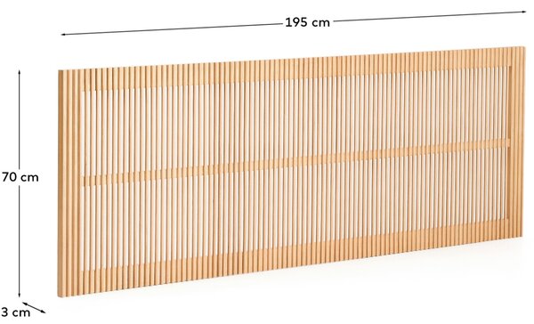 Kave Home Jasanové čelo k posteli Beyla 180 cm