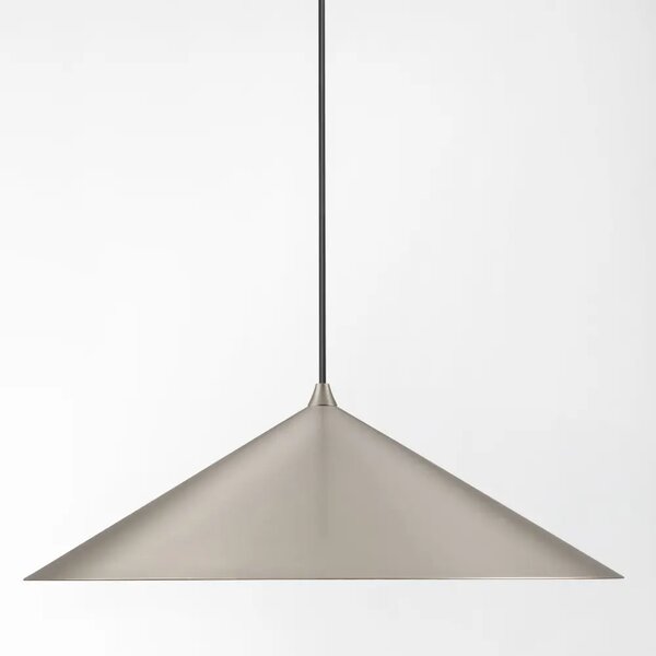 Nova Luce Stříbrnošedé kovové závěsné LED světlo Dario 40 cm
