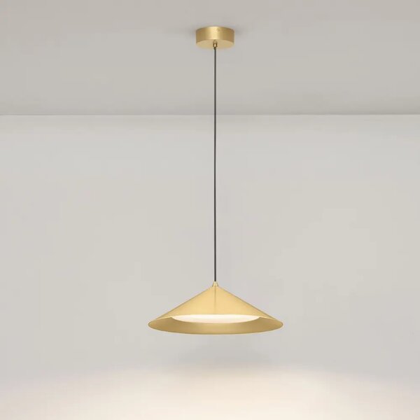 Nova Luce Zlaté kovové závěsné LED světlo Dario 40 cm