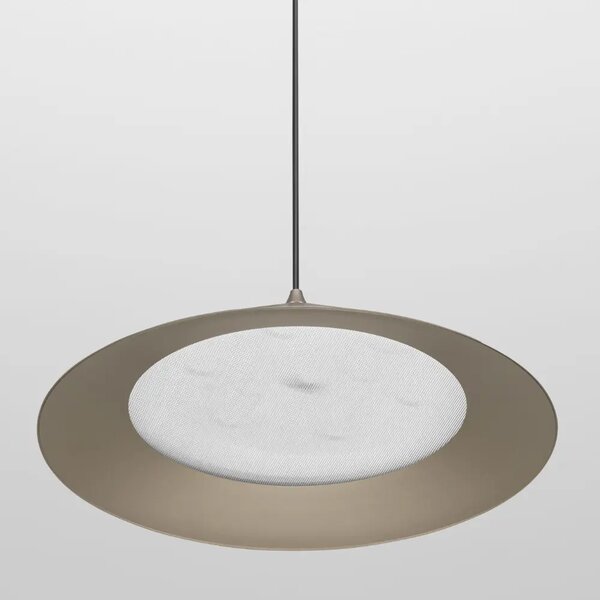 Nova Luce Stříbrnošedé kovové závěsné LED světlo Dario 40 cm