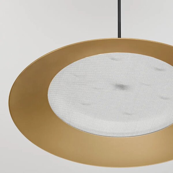 Nova Luce Zlaté kovové závěsné LED světlo Dario 40 cm