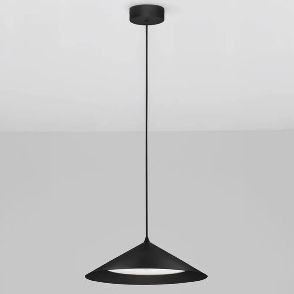 Nova Luce Černé kovové závěsné LED světlo Dario 40 cm