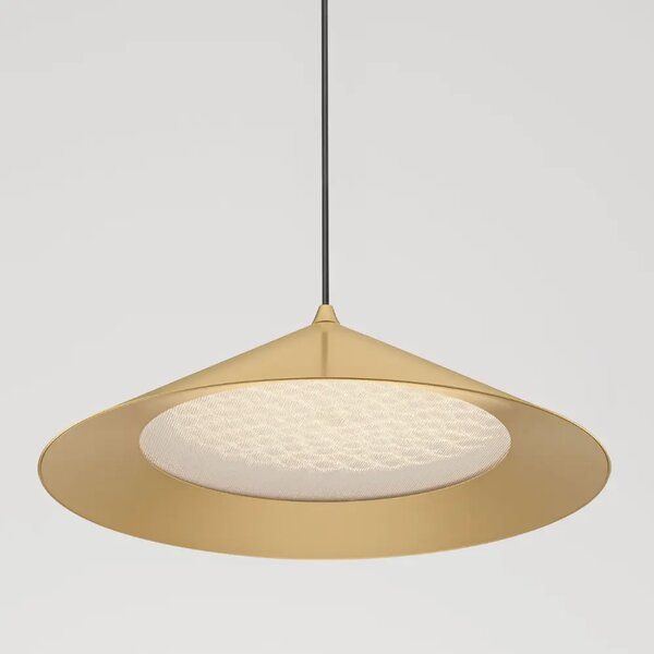 Nova Luce Zlaté kovové závěsné LED světlo Dario 40 cm
