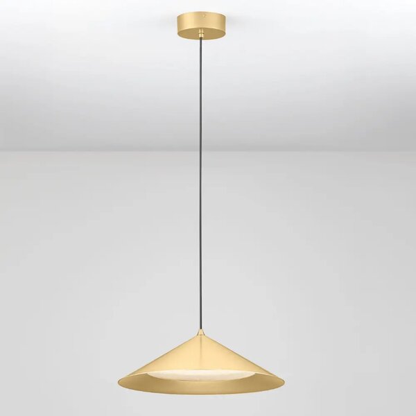 Nova Luce Zlaté kovové závěsné LED světlo Dario 40 cm
