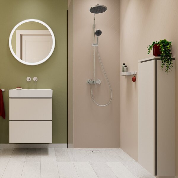 Hansgrohe Activera S - Sprchový systém Showerpipe 240 1jet se sprchovou tyčí Varia s pákovou baterií, EcoSmart, chrom 28875000