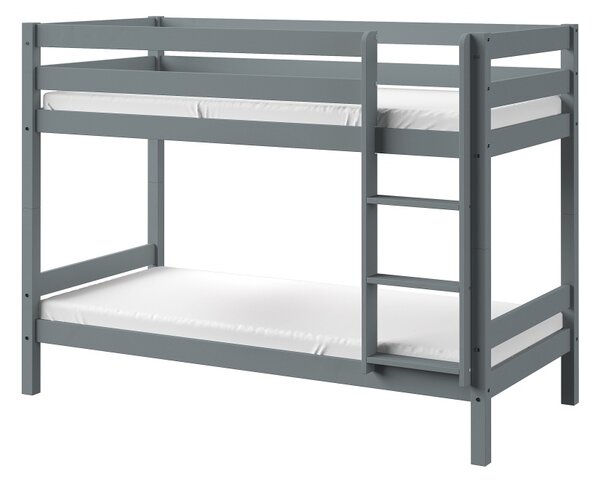 DOLMAR Patrová postel - OLAF, 2x 90x190 cm, matná šedá
