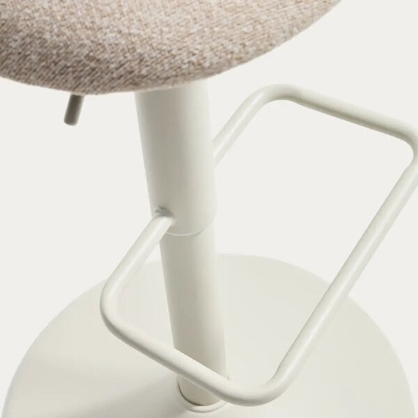 Kave Home Béžová čalouněná barová židle Arino 64-86 cm